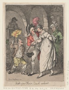 Merkitse kunniasi, palkaton valmentaja, 1811, 1811. tekijältä Thomas Rowlandson