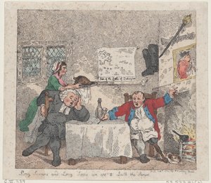 Pitkät saarnat ja pitkät piiritykset sopivat Lull the Sensesille, 11. helmikuuta 1783., 11. helmikuuta 1783. tekijältä Thomas Rowlandson
