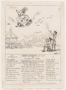 Madam Blubberin viimeinen vuoro eli The Aerostatic Dilly, 29. huhtikuuta 1784, 29. huhtikuuta 1784. tekijältä Thomas Rowlandson