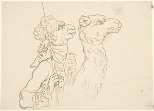 Mies ja kameli tekijältä Thomas Rowlandson