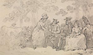 Maidot ja herrasmiehet St. James’s Parkissa tekijältä Thomas Rowlandson