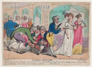 Miseries of High Life, 1. maaliskuuta 1808, 1. maaliskuuta 1808. tekijältä Thomas Rowlandson