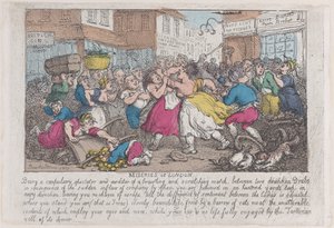 Lontoon kurjuutta, 1807-08, 1807-08. tekijältä Thomas Rowlandson