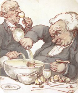 Punchin sekoittaminen (muste ja akvarelli lyijykynällä) tekijältä Thomas Rowlandson