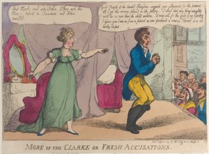 Lisää Clarke tai Fresh Accusations, 14.7.1809., 14.7.1809. tekijältä Thomas Rowlandson