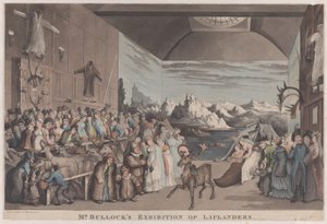Herra Bullockin lappilaisten näyttely, 8.2.1822., 8.2.1822. tekijältä Thomas Rowlandson