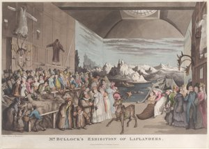 Herra Bullockin lappilaisten näyttely, 8.2.1822., 8.2.1822. tekijältä Thomas Rowlandson