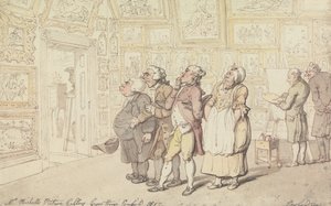 Herra Michellin taidegalleria, Grove House, Enfield 1817 tekijältä Thomas Rowlandson