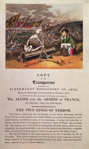 Napoleon ja Kuolema istuvat yhdessä Leipzigin taistelukentällä (katso myös 266072) tekijältä Thomas Rowlandson