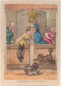 Naapurien virkistyshetki tekijältä Thomas Rowlandson