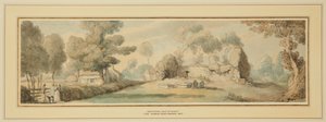 Uusi kaupunki, vanha kirkko (Isle of Wight) tekijältä Thomas Rowlandson