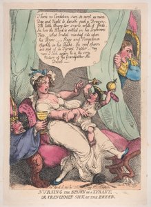 Nursing the Spawn of a Tyrant, 14. huhtikuuta 1811., 14. huhtikuuta 1811. tekijältä Thomas Rowlandson