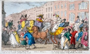 "Pall Mall", 1807 tekijältä Thomas Rowlandson
