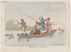 Patience in a Punt, n. 1803, n. 1803. tekijältä Thomas Rowlandson