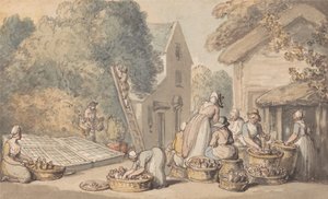 Mulperimarjojen poiminta tekijältä Thomas Rowlandson