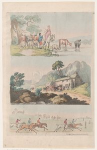Taulu 10, Figuurien, maisemien ja karjan ääriviivat... oppijoiden käyttöön, ..., 6. elokuuta 1790. tekijältä Thomas Rowlandson