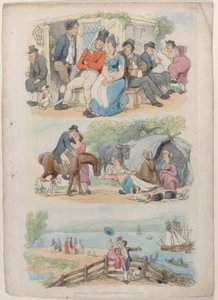 Levy 4: Rekrytointi, World in Miniature, 1816, 1816. tekijältä Thomas Rowlandson