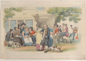 Levy 6: The Ale-House Door, sarjasta World in Miniature, 1816., 1816. tekijältä Thomas Rowlandson