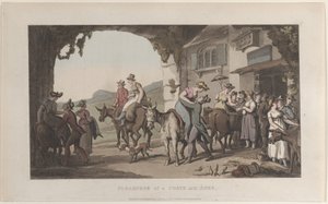 Pleasures of a Poste Aux Ânes, Journal of Sentimental Travels in the Southern Provin..., 1821. tekijältä Thomas Rowlandson