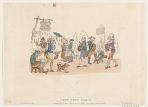 Pont Neuf, Pariisi, 1. toukokuuta 1803, 1. toukokuuta 1803. tekijältä Thomas Rowlandson