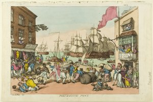 Portsmouth Point tekijältä Thomas Rowlandson