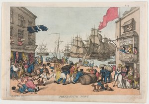 Portsmouth Point, 1814. tekijältä Thomas Rowlandson