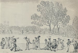 Promenade Green Parkissa, 1808, 1920 tekijältä Thomas Rowlandson