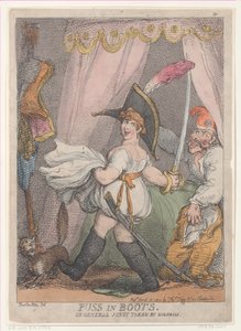 Puss in Boots tai kenraali Junot yllättäen, 12. huhtikuuta 1811., 12. huhtikuuta 1811. tekijältä Thomas Rowlandson