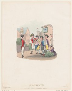 Rekrytoi, 1. maaliskuuta 1803, 1. maaliskuuta 1803. tekijältä Thomas Rowlandson