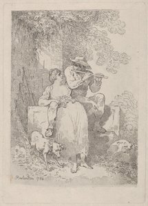 Lepo työstä aurinkoisina päivinä, 1784-87, 1784-87. tekijältä Thomas Rowlandson