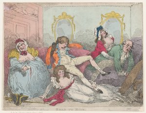 Road to Ruin, 1785, 1785. tekijältä Thomas Rowlandson