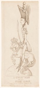 Napoleonin ratsastajapatsas, 1804 tekijältä Thomas Rowlandson
