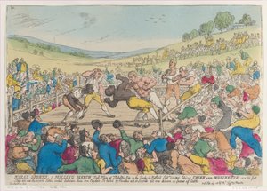 Maaseutuurheilu, Milling Match, 29. syyskuuta 1811, 29. syyskuuta 1811. tekijältä Thomas Rowlandson