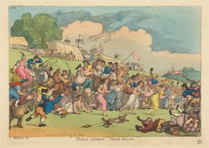 Maaseudun urheilu. Smock-kilpailut tekijältä Thomas Rowlandson