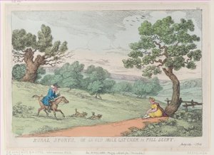 Maaseutuurheilu tai vanha myyränsieppaaja täydessä tuoksussa, [1811], uusintapainos, [1811], uusintapainos. tekijältä Thomas Rowlandson