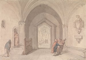 Kohtaus luostarissa tekijältä Thomas Rowlandson