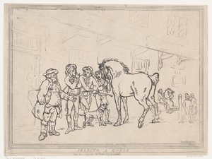 Hevosen myynti, 1.12.1791., 1.12.1791. tekijältä Thomas Rowlandson