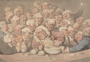 Punchin tarjoilu tekijältä Thomas Rowlandson