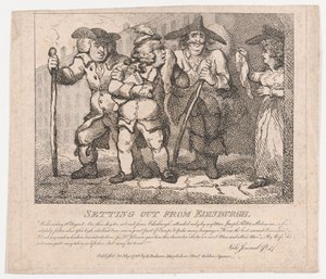 Lähtö Edinburgh Picturesque Beauties of Boswellista, osa 2, toukokuu..., 30. toukokuuta 1786. tekijältä Thomas Rowlandson