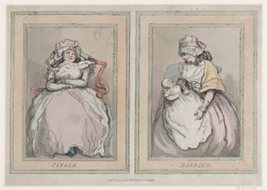 Sinkku ja naimisissa, 1. joulukuuta 1791, 1. joulukuuta 1791. tekijältä Thomas Rowlandson