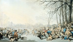 Luistelijat Serpentiinillä tekijältä Thomas Rowlandson