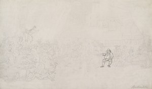 Luonnos teokseen ”The Recruiter” tekijältä Thomas Rowlandson