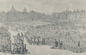 Smithfield Market, 1810, 1920 tekijältä Thomas Rowlandson