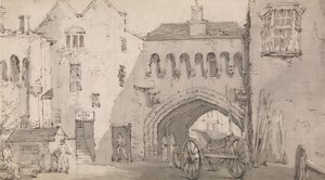 Southampton, Watergate ja Globe Inn tekijältä Thomas Rowlandson