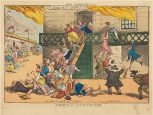 Maalaismarkkinoiden urheilulajit tekijältä Thomas Rowlandson