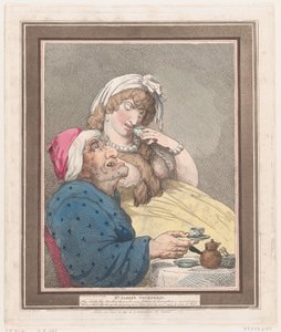 St Jamesin seurustelu, 10. huhtikuuta 1799, 10. huhtikuuta 1799. tekijältä Thomas Rowlandson
