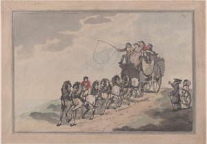 Stage Coach and Six, 1786-93, 1786-93. tekijältä Thomas Rowlandson