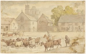 Stanley St. Leonardin kirkko, Gloucestershire tekijältä Thomas Rowlandson