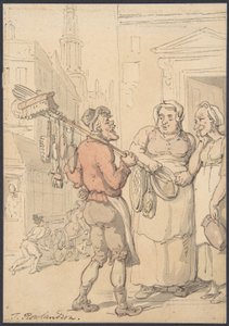 Katuvaikutelma: Harjojen myyjä tekijältä Thomas Rowlandson
