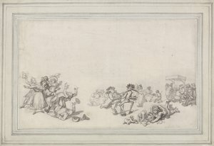 Luistelijatutkimus: Luistelu serpentiinillä tekijältä Thomas Rowlandson